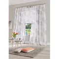 OTTO home Gardine Belem (2 St), Kräuselband, transparent, Voile, 1 bzw. 2 Schals, Vorhang, Fertiggardine, Kreise grau 140 cm x 245 cm