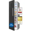 Exquisit Gefrierschrank, Tiefkühlschrank, 274 Liter, NoFrost, Schnellgefrieren, Alarm-Funktion, GS295-NF-H-040D inoxlook-az - Silber