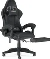 Gywowken Gaming-Stuhl mit Fußstütze - Gamer Stühle Ergonomisch mit Lendenkissen, Gaming Chair Höhenverstellbar - 90-155° Rückenlehne - bis 130 kg