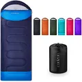 Coolzon Outdoor Schlafsack für Camping 3-4 Jahreszeiten Erwachsene Decke Kleines Packmaß Ultraleicht Tragetasche Weich Dick und Warm für Outdoor Camping Reisen Wandern Navy