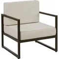 tectake® Garten-Loungesessel Comosa, XXL-Polsterung - Braun