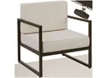 tectake® Garten-Loungesessel, Dicke des Sitzpolsters 14 cm, pulverbeschichtetes Stahlgestell, 74 x 78 x 85 cm