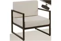 tectake Gartenstuhl Balkonstuhl, Dicke Sitzpolster, 120 kg Belastbarkeit, 74 x 78 x 85 (Terrassenstuhl Comosa für Außen in Braun/Beige, 1 St), höhenverstellbar, Stahlgestell, wasserabweisende Polyesterbezüge