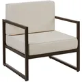 Garten-Loungesessel Comosa, XXL-Polsterung Gartensofa braun/beige B-Ware