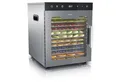 Arendo Dörrautomat Edelstahl, Temperaturregler von 30° bis 90°C, Dörrgerät, Dehydrator 800 W, 12 Etagen, Obst, Fisch, Fleisch Dörrapparat, Obsttrockner, Timer 0,5-24 Stunden