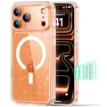 ESR für iPhone 17 Pro Hülle mit Kamerasteuerung Capture Button, Kompatibel mit Magsafe, Handyhülle für iPhone 17 Pro Case, Anti-Vergilbung, Zertifizierter Militärschutz Starke Stoßfest, Klares Glitzer