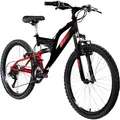 Galano FS240 24" Fahrrad Kinderfahrrad 18 Gang Mountainbike schwarz/rot 37cm