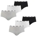 PUMA 6er Pack Damen Unterwäsche Pantys Slips Iconic Mini Shorts, Farbe:Mehrfarbig, Wäschegröße:XL, Artikel:-015 White/Grey/Black