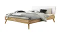 HASENA Trento Bett Pesaro Kernbuche natur Kopfteil weiß 180x200
