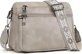 MUIIKOLA Damen Umhängetasche Leder Mittelgroß Crossbody Bag