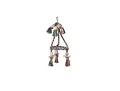 Nobby 31689 Cage Toy, Pyramide Baumwolle mit Holzblöcken, 45 x 19 cm