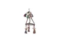 Nobby  Cage Toy, Pyramide Baumwolle mit Holzbloeckenbunt 19 cm; 45 cm Vogel