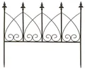 zeitzone Beetzaun Metall Zum Stecken Beeteinfassung Beetumrandung Antik-Stil Braun 62cm