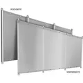 ANKO Planen Windschutz Windschutz Sichtschutz Camping aus LKW Plane, (LKW-Planenqualität) stabil m. Laschen & Ösen grau 400 cm x 140 cm