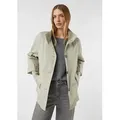 comma Funktionsjacke Outdoor-Jacke Cape-Jacke im Relaxed Fit mit Stehkragen und Rippbündchen grün XS