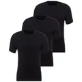BOSS T-Shirt TShirt RN 3P Natura (3-tlg) einfarbiges T-Shirt mit Markenlabel schwarz L (50)