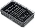 Batteriebox Sortierbox Aufbewahrungsbox für 115 Batterien Organizer Transparent
