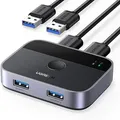 UGREEN USB Switch 2PC 2 In 2 Out 5Gbps USB Umschalter mit 2*A auf A Kabel für