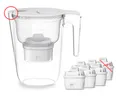 Philips Wasserfilterkanne 2,6 l, weiß, mit elektronischer Zeitschaltuhr