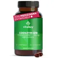 Vitabay Coenzym Q10 Ubiquinol 200 mg – 60 Kapseln – hochdosiert – natürliches Q10 in aktiver Form (Ubiquinol) aus pflanzlicher Fermentation gewonnen – Laborgeprüft in Deutschland