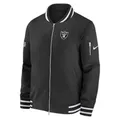 Mitchell & Ness NFL Coach Bomberjacke Las Vegas Raiders NFL Coach, Farbe Schwarz, Futter aus warmem Fleece, Reißverschluss, BOMBER RIDERS, M Große Größen