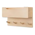 Ehrenkind® Kindergarderobe | Aus robusten Holz | Garderobe Kinder | Klein Natur Kleiderhaken Kinder | geeignet als Wandregal Kinderzimmer | Kleiderhaken Wand | Kinder Kleiderhaken