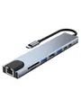 Lippa 8-in-1 87W USB-C PD 4K HDMI & Ethernet Hub USB-Hubs - 8 Anschlüsse