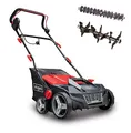 Scheppach Elektro Vertikutierer SC38 Entmooser Moosentferner | 38cm Schnittbreite | 45L Box | 1600W Leistung | verstellbare Arbeitshöhe -12 bis +6 mm | Vertikutier -& Lüfter-Aufsatz mit 16/24 Messern