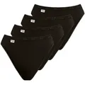 sloggi Taillenslip Basic+ (4er Pack) weich, Baumwollmix, Multipack, elastisch schwarz 36