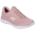 Skechers Summits Slip-On Sneaker Slipper, Freizeitschuh, Komfortschuh mit gepolstertem Schaftrand rosa 38 EU