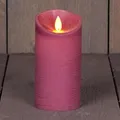LED Echtwachskerze realistische Kerze viele Farben mit Timer flackender Docht Wachskerze Kerzen Batterie, Farbe:Antik Rosa, Größe:15 cm