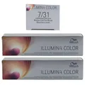 Wella Illumina 2 x 60 ml 7/31 mittelblond gold asch Set