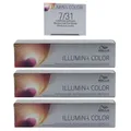 Wella Illumina 3 x 60 ml 7/31 mittelblond gold asch Set