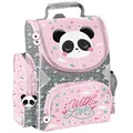 Schulrucksack Mädchen Jungen Teenager Motiv PANDA Rucksack Tasche PASO rosa
