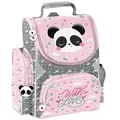 Schulrucksack Mädchen Jungen Teenager Motiv PANDA Rucksack Tasche PASO rosa