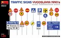 MiniArt Traffic Signs Yugoslavia 1990´s Verkehrszeichen Schilder 1:35 Kit 35643