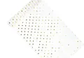 PartyDeco Tischläufer weiße Organza Gold gepunktet 36cm x 9m - Organzaband mit Metallic glänzenden Punkten - Deko Tischband Schleifenband Weihnachtsband - Tischdeko Hochzeit Weihnachten