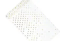 partydeco Tischläufer, Tischläufer Organza gepunktet 36cm x 9m Rolle Weiß Gold