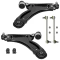2x Querlenker 2x Koppelstange 2x Stabilisator Gummilagerung Vorderachse für Opel Meriva A