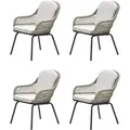 Garden Impressions TRITON 4er-Set Rope Alu Loungesessel Gartenstuhl sand