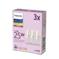 Philips LED Standard Brenner, Ersatz für 25W Halogen, G9 Sockel, warmweißes Licht 2700K, 3er Pack, neue Generation