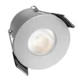 S-Polylight PREMIUM Mini LED- Einbauspots Warmweiss 3.000K, DIMMBAR, IP65, FUNK 3W LED Einbaustrahler Terrassenüberdachung, Terrassenbeleuchtung, Bad, Sauna, LED Spots (SILBER, 1x LED-Spot)