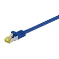 Goobay 1m RJ45 Patchkabel CAT 6A S/FTP PiMF, 500 MHz, mit CAT 7 Rohkabel, blau LSZH halogenfrei, Kupfer