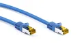 RJ45 Patchkabel CAT 6A S/FTP (PiMF), 500 MHz mit CAT 7 Rohkabel, blau