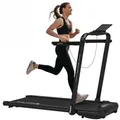 Mobvoi Home Laufband SE, Intelligente KI 3-in-1-Klapplaufband, elektrisches Laufband, 2,5 PS, kompakt tragbar unter dem Schreibtisch, 12 km/h, Fern... - Schwarz