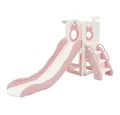 Joyz Rutsche Kinderrutsche 3in1 Spielturm Set mit Rutsche Basketballkorb und Treppe, Spielgerüst für Kinder Kleinkinder ab 3 Jahren Rosa Indoor / Outdoor