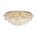 Lindby Kristall Deckenlampe goldfarben, Kronleuchter Deckenleuchte 8x G9 ohne Leuchtmittel Wohnzimmerlampe Schlafzimmerlampe Esszimmerlampe Büro