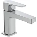 Ideal Standard BC683AA Cerafine D Waschtischarmatur mit Ablauf, Bad-Wasserhahn mit Auslauf, Mischbatterie Waschbecken, Wassersparend BlueStart, Chrom