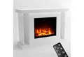 GLOW FIRE Elektrokamin TARVOS LED Kamin mit Heizung, Standkamin, Elektrischer Kamin mit 3-fach Farbwechsler und Knisterfunktion