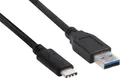 club3D USB-Kabel USB 3.2 Gen1 (USB 3.0 / USB 3.1 Gen1) USB-C Stecker, USB-A Stecker 1.00 m Schwarz CAC-1523